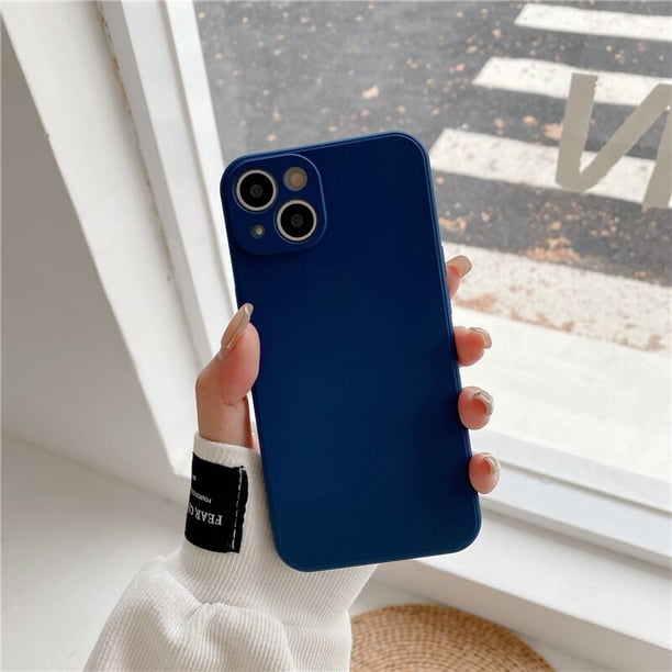 Funda cuadrada de silicona líquida para teléfono móvil, carcasa suave a prueba de golpes para iPhone 11, 12, 13, 14 Pro Max, 13 Mini, X, XR, XS Max, 7, 8, 6s Plus Fivean unisex