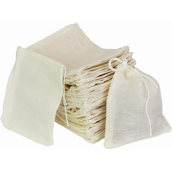 Reusable Spice Bags, Unbleached Cotton Cheesecloth Bags