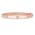 thumbnail image 2 of JewelStop 14K Rose Gold Trilogy .30ct Diamond Clover Bracelet with Push Clasp (with Figure 8) and Polished Finish - 10.20gr, 2 of 5