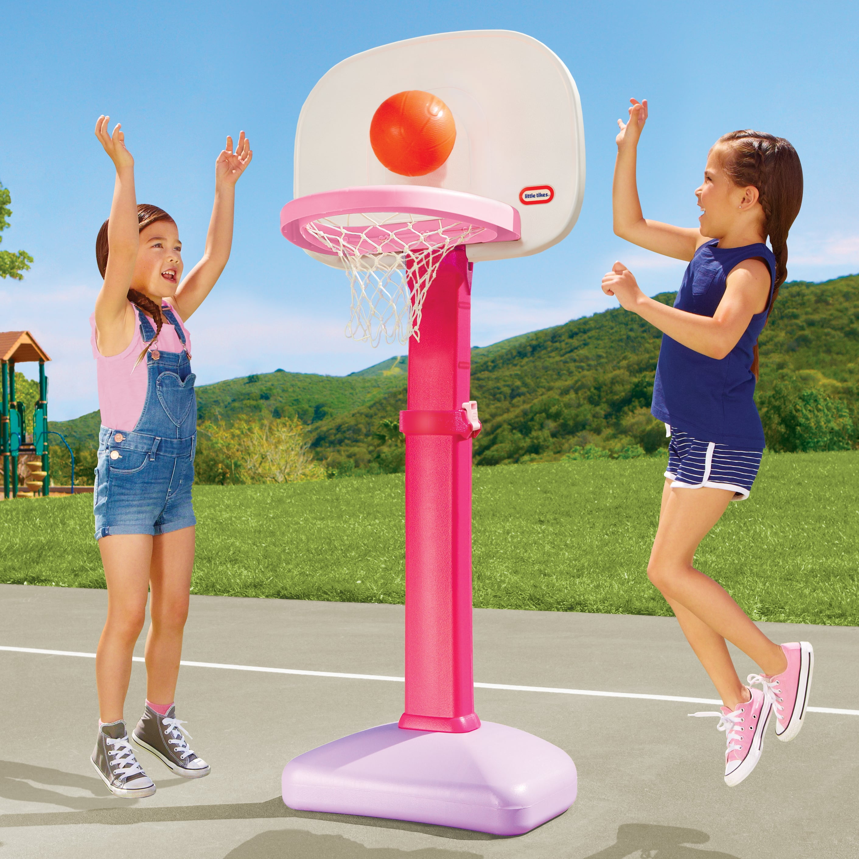 Little Tikes TotSports Easy Score Toy Basketball Hoop with Ball, Height  Adjustable, Indoor Outdoor Backyard Toy Sports Play Set For Kids Girls Boys