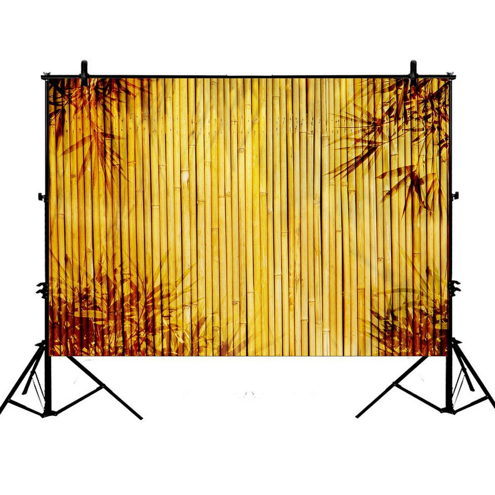 PHFZK 7x5ft Nature Wood Backdrops, Bamboo and Leaves Photography