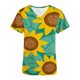 thumbnail image 3 of Tops Cortos para las Mujeres Impreso Bolsillo V-Cuello Enfermera Estilo Blusa, Casual Y Cómodo Manga Corta Superior, 3 of 5