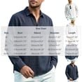 thumbnail image 3 of LEKWK Linen Shirts for Men Long Sleeve Henley Collar Tops with Chest Pocket Lightweight Loose Fit Beach Vacation Golf Work Fall Tops, 3 of 9