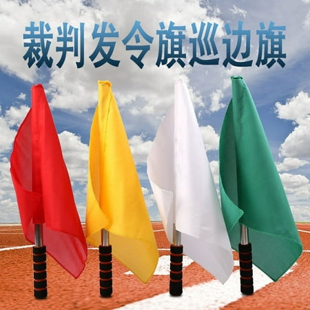 

NUOLUX Hand Signal Flag Stainless Steel Pole Referee Flag Competition Referee Flag