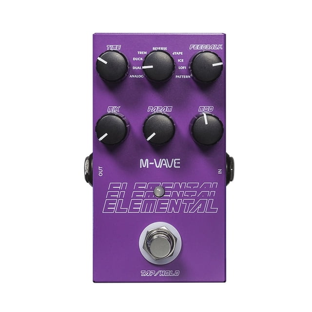 Mosiee New M Vave Elemental Digital Delay Pedal 9 Different Delay Effects Support Tap Hold Mode Delay Pedal For Tap Hold Mode