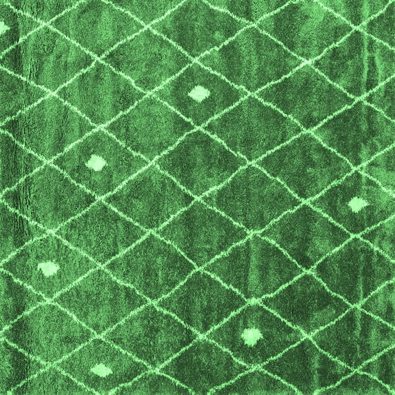 Ahgly Company Indoor Square Persian Emerald Green Traditional Area Rugs, 3' Square