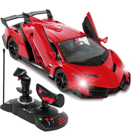 Best Choice Products 1/14 Scale Remote Control Car Lamborghini Veneno Toy w/ Gravity Sensor, Engine Sounds, Lights - (Best Web Game Engine)