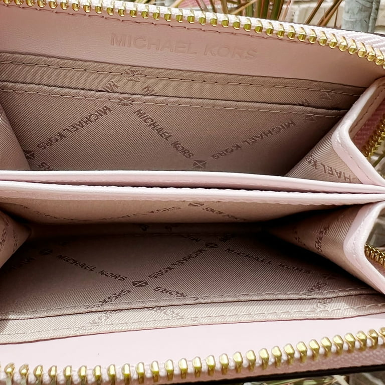 小物 mk Michael Kors Jet Set Medium Zip Around Card Case Dark Powder