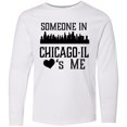 thumbnail image 3 of Inktastic Chicago Illinois Someone Loves Me Skyline Long Sleeve Youth T-Shirt, 3 of 5