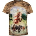 thumbnail image 2 of 4th of July Wild Horse Mustang Patriot All Over Mens T Shirt Multi MD, 2 of 2
