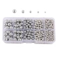 thumbnail image 3 of 3 Cuentas De Perlas Artificiales Sin Agujero 4/5/6/8/10 Mm Para Sombreros, Mesa, Ropa, Gris, 3 of 8
