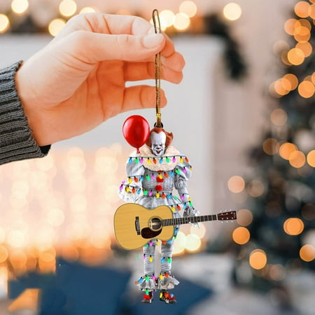 

Home Decor Christmas Character Who Loves Music LED Lamp Group Guitar Flat Pendant Room Decor Wall Bedroom Bathroom Kitchen