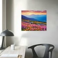 thumbnail image 3 of Nawypu  Purple Mountain Fall Canvas Wall Art Landscape Picture Prints Modern Painting, Wildflowers Scenery Artwork Framed for Living Room Bedroom Bathroom Home Office Wall Decor, 3 of 4