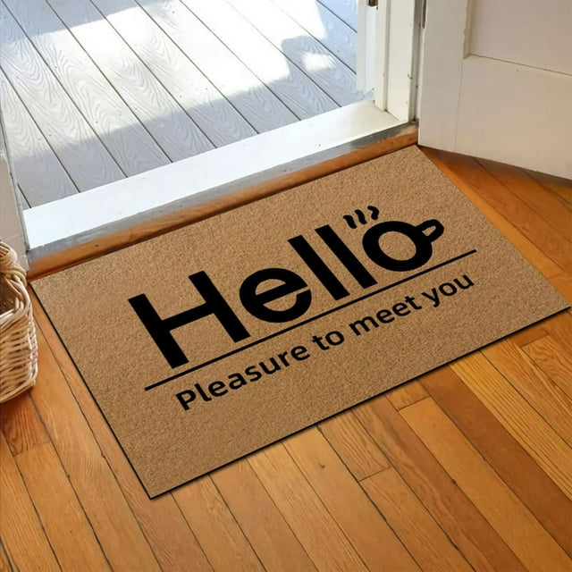 Meitianfacai Tapis de Bienvenue pour Entrée Extérieure Paillasson en Fibre de Coco Artificielle Feuille de Palmier pour Porche avant Patio