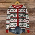 thumbnail image 2 of Rutainlusire Womens Fashion Warm Christmas Cardigan Sweater Christmas Comfy Jackets 2025 Women's Printing Cardigan Button Long Sleeved Round Neck Hoodless Casual Fashionable Outwear, 2 of 4