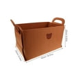 thumbnail image 2 of OUNONA Practical Storage Bin Stylish Molding Storage Bin 42.00X25.00X23.00CM Coffee, 2 of 8