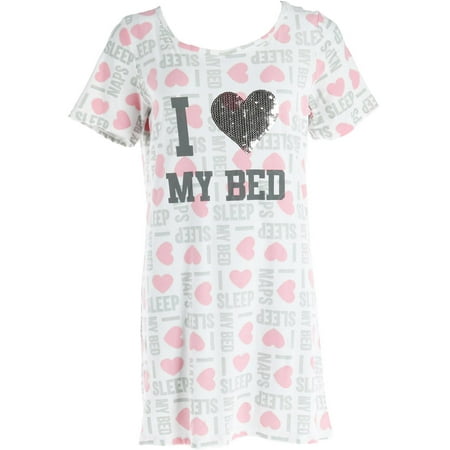 Short Sleeve Novelty - Junior's Short Sleeve Novelty Night Shirt