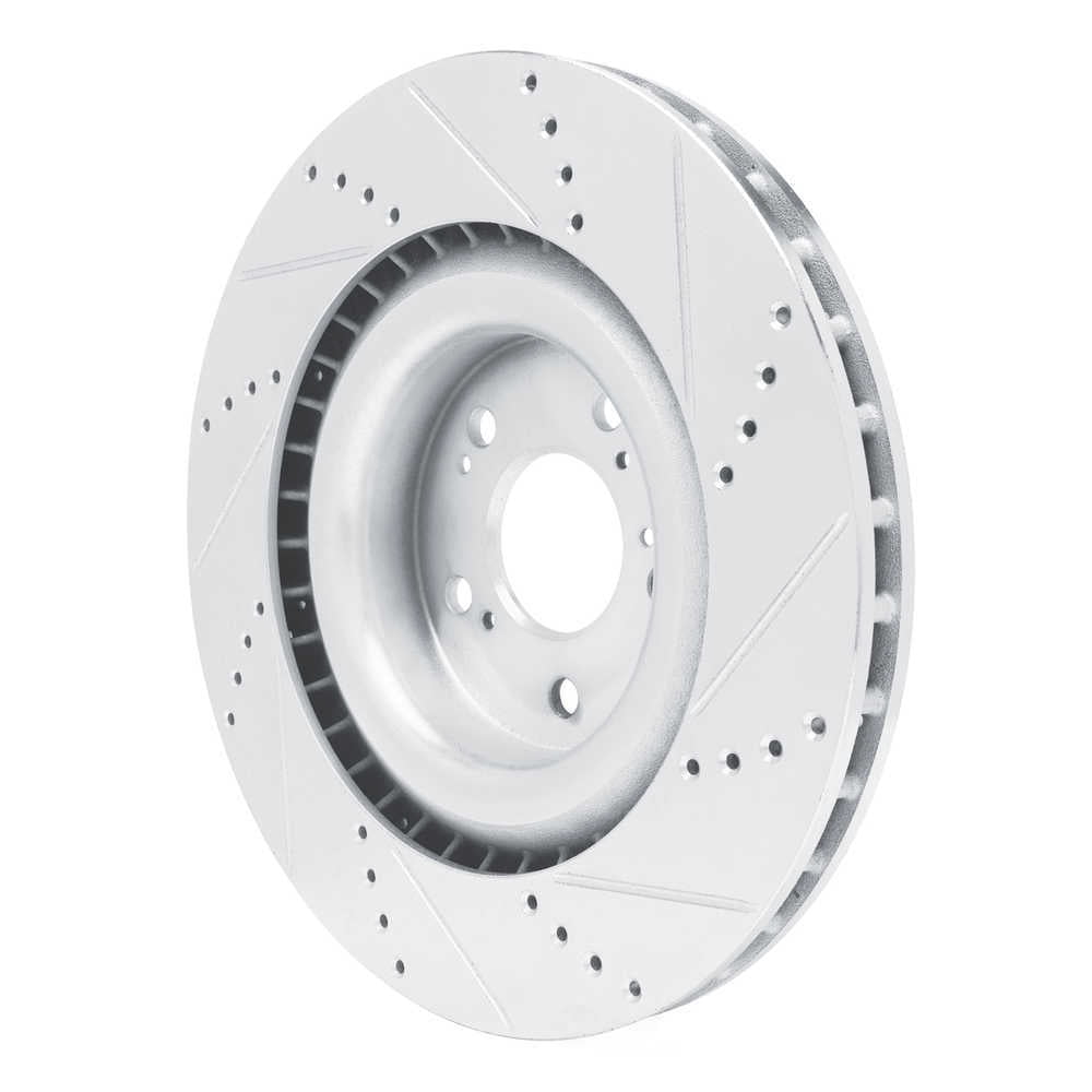 Dynamic Friction Company 631-58039L DFC Brake Rotor - Drilled And Slotted - Silver