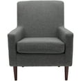 thumbnail image 5 of Mainstays Kinley Lounge Arm Chair, Dark Gray Polyester Fabric, 5 of 6