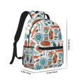 thumbnail image 2 of Rateoe Cute Tableware Pattern Durable Student Backpack Laptop Bag- Ergonomic Design, Waterproof Twill Fabric - Ideal for School, Travel, and Outdoor Activities, 2 of 6
