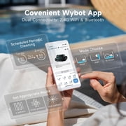 WYBOT S2 Vision Cordless Robotic Pool Cleaner, AI Vision Debris Detection, Brushless Motor, Wall & Waterline Cleaning, App Control, for Inground Pools up to 3229 Sq.Ft, Black & Green
