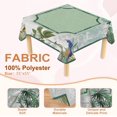 thumbnail image 4 of Green Tropical Botanical Peacock Mahjong Tablecloth 55" x 55" Tablecloth Table Cloth Covers, Stain Resistance Polyester Table Covers for Kitchen Dini, 4 of 6