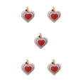 thumbnail image 3 of Langgg Keyring Keyholder DIY Small Decorative Purse Pendent Multipurpose Sweet Gift Workmanship Bag Decor Heart Keychain Red 5Set, 3 of 6