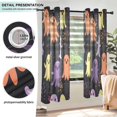 thumbnail image 3 of Yayeee Window Curtains Light Filtering 63"x42" Grommet Panel Pair Home Living Room Decor, Yellow Halloween Ghosts, 3 of 7
