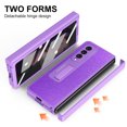thumbnail image 3 of Allytech for Samsung Galaxy Z Fold 3 Case with Hinge Protection & Kickstand, Built-in Screen Protector Full Body Automatic Magnetic Hinge Shockproof Case for Galaxy Z Fold 3 2021, Purple, 3 of 9