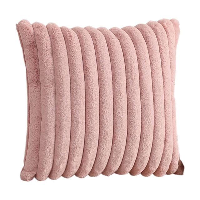 Christmas Pillowcase Plush Solid Color Holiday Decor 45 cm x 45 cm Polyester Pillow Cover with Hidden Zipper