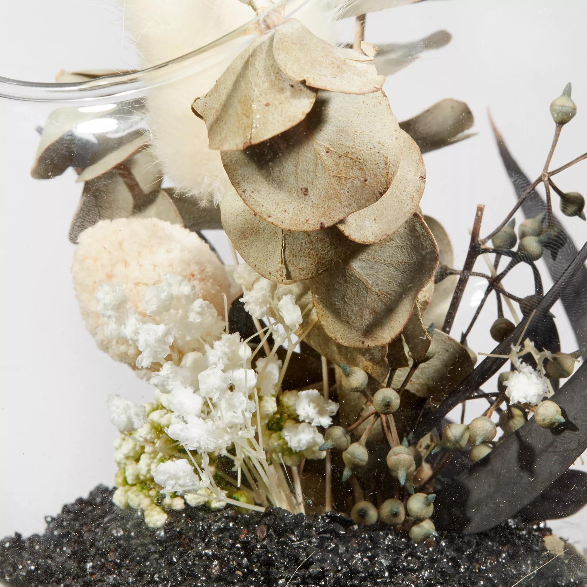 Bouclair Branches décorative dans un dôme en verre Coussin fausse fourrure à motif