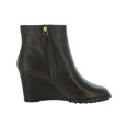 thumbnail image 2 of Lauren Ralph Lauren Womens Shaley Leather Stacked Heel Booties, 2 of 3