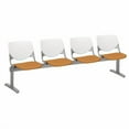 thumbnail image 5 of KFI Studios KOOL 4 Seat Reception Bench, White Back, Fudge Seat, 5 of 7