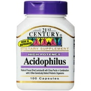 4 Pack 21st Century High Potency Acidophilus Capsules 100 Count Each