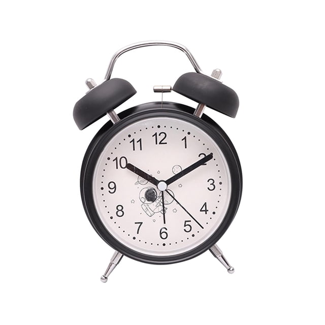 Relojes de mesa Reloj de campana doble silencioso sin tictac con luz de fondo de luz nocturna Sin repetición Reloj de analógico de 4 pulgadas Zulema Reloj de escritorio