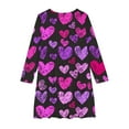 thumbnail image 4 of GERsome Girls Long Sleeve Dress Crewneck A Line Twirly Skater School Party Playful Print Dress 4-14 Years, 4 of 4