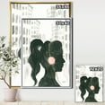thumbnail image 3 of Designart ' Glam Pink Ladies III ' Fashion Framed Canvas, 3 of 3