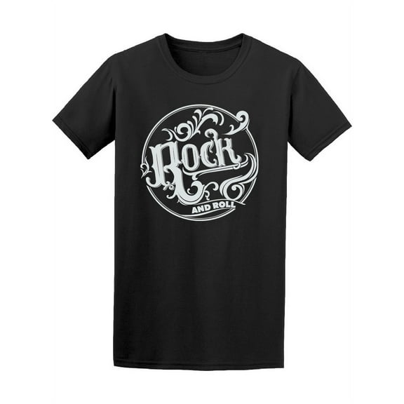 Rock Music Vintage Lettering T-Shirt Men -Image by Shutterstock, Male Large