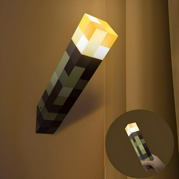 EIGTHTAIL Minecraft LED Night Light Glowing Ore & Color-Changing Potion Bottle with Torch Replica Gaming Room Decor Officially Licensed Gift for Fans