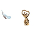 thumbnail image 1 of Estatua del pavo real,Estatua de pavo real,adorno de escritorio creativo y divertido,Escultura decorativa de pavo real para decoración del hogar,Estatua de pareja,Figura de pareja,arte, 1 of 8