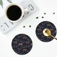 thumbnail image 4 of Vsdgher Pig Farm Leather Coasters for Drinks, Durable Drink Coasters 4 Set for Tabletop Protection, Luxurious Home Décor and Housewarming Gift ( {designName})Round Shape, 4 of 6