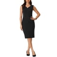 thumbnail image 2 of INSPIRE CHIC Women's Sleeveless Sheath Dresses Elegant Sweetheart Neck Pencil Dress, 2 of 4