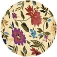 thumbnail image 5 of SAFAVIEH Soho Florence Floral Wool Area Rug, Ivory/Multi, 6' x 6' Round, 5 of 10