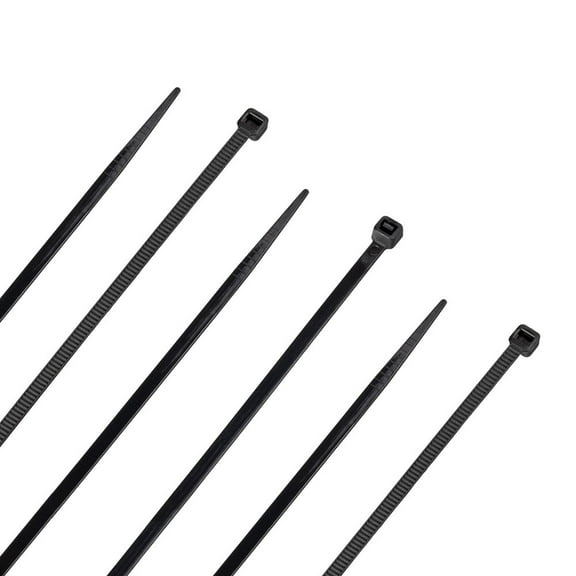 8-Inch Nylon Cable Ties, Black, 18 lbs, 100 Pack