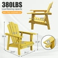 thumbnail image 4 of Tappio HDPE Adirondack Chair, Patio Seat All Weather Outdoor Patio Chair with Cup Holder for Lawn Yard Fire Pit, Yellow, 4 of 9