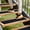 Black, variant on 12 Pack Anti Slip Traction Treads with Glow in Dark Stripe , 6" X 32", Best Grip Tape Grit Non Slip, Outdoor Non Skid Tape, High Traction Friction Abrasive Adhesive for Stairs Step