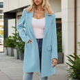 thumbnail image 4 of Long Blazers for Women 2025 Long Sleeve Open Front Notch Lapel Collar Business Casual Work Office Jacket, 4 of 5