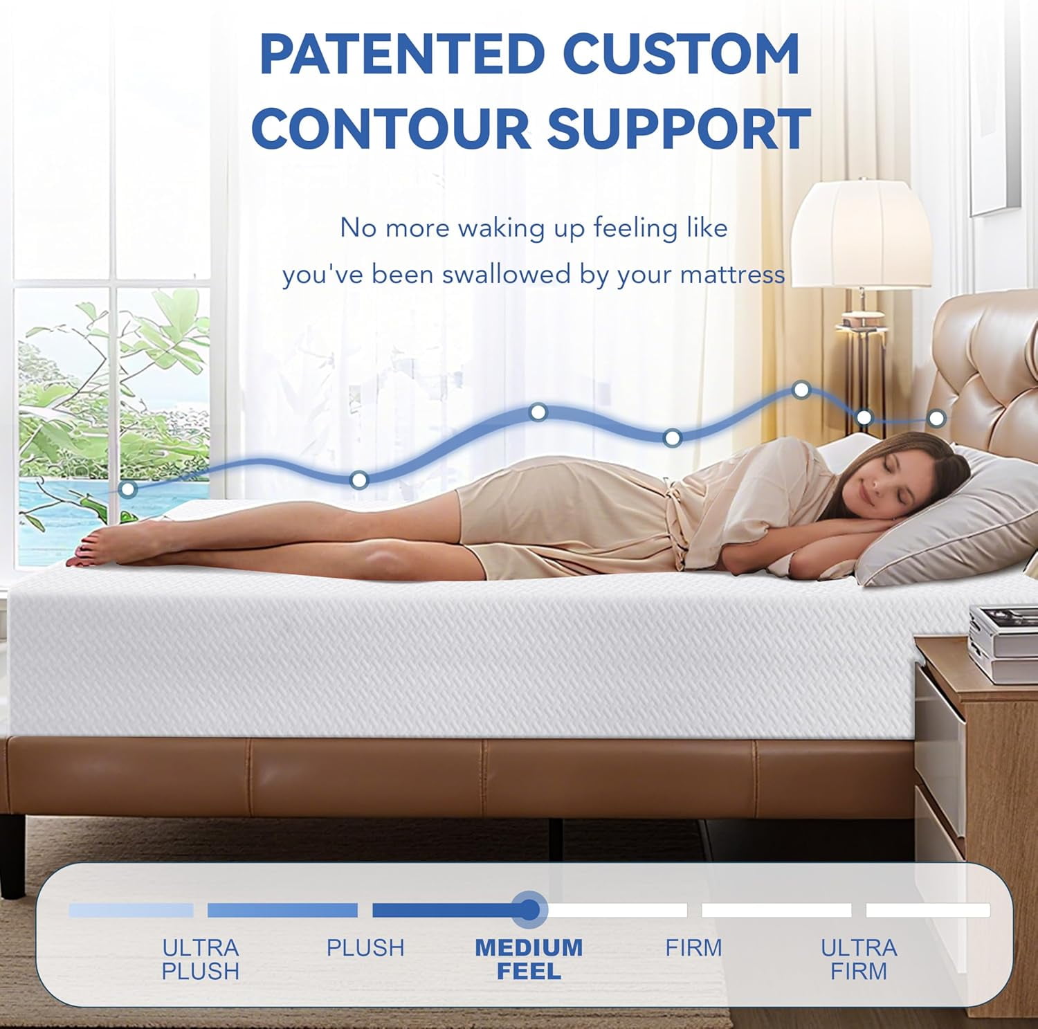 GLZ'HOME Full Size 8 Inch Gel Top Memory Foam Mattress, Medium Firm, Vacuum Compressed for Kids' Rooms, Dormitories, RVs & Bunk Beds, Breathable for Cooler Sleep