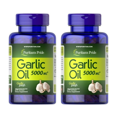 (2 pack) Garlic Oil, 5000 Mg, 250 Count by Puritan's Pride