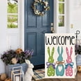 thumbnail image 3 of Easter Welcome Bunny Garden Flag 12x18 Inch Double Sided for Outside Rabbit with Bow Spring Yard flag Outdoor Easter Cute Colorful Decorations 10-a12, 3 of 6